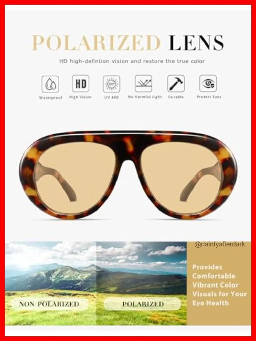 Oversized Polarized Aviator Sunglasses for Women Retro 70s Shield Style UV400